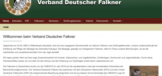 Neu: Die neu gestaltete Webseite des Verbands Deutscher Falkner ist jetzt online!